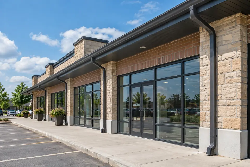 Commercial downspout