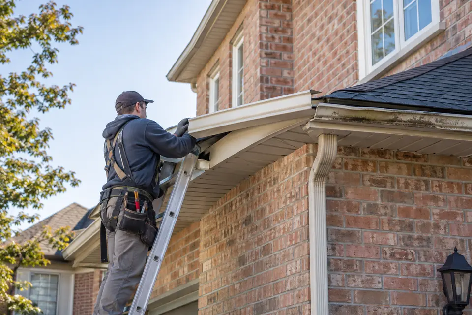 Roof-edge detail relevant to blog repair or replace eavestroughs