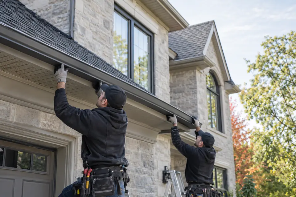 Aging gutter before replacement