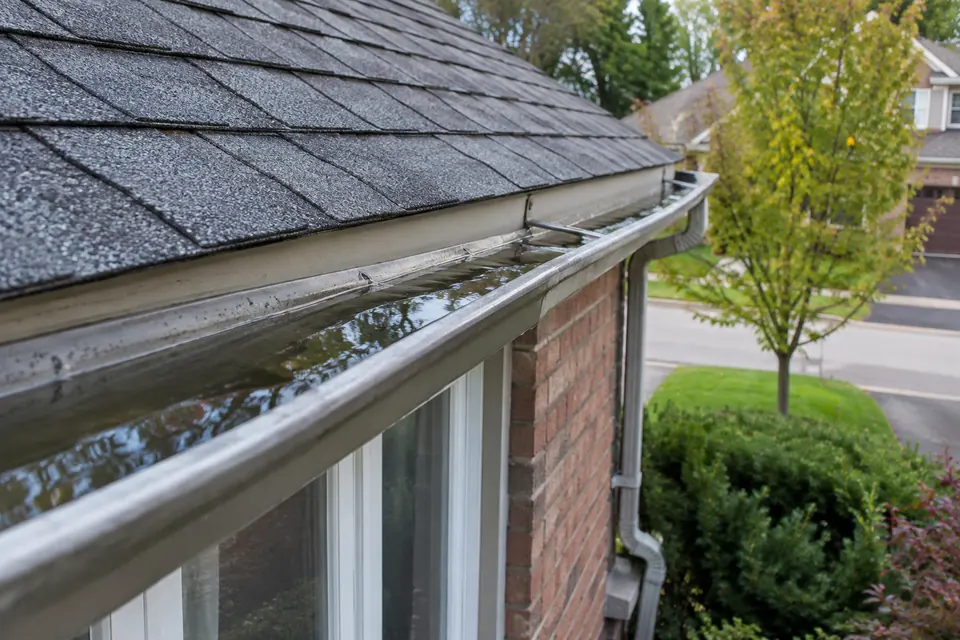 Prepared fascia at roof edge
