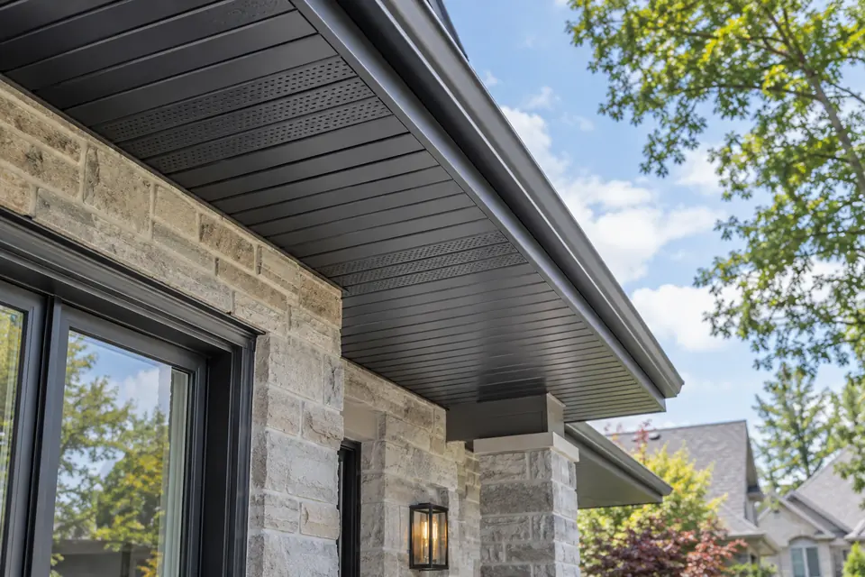 Vented aluminum soffit