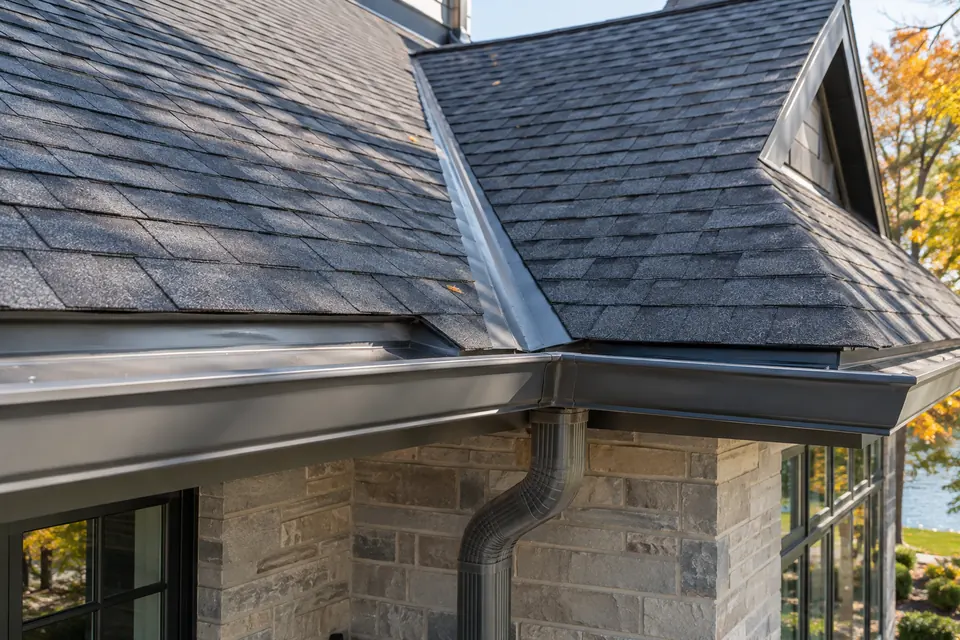 White fascia finish