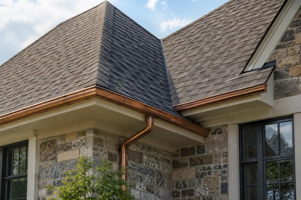 Roof-edge detail relevant to website terms oakville eavestroughs
