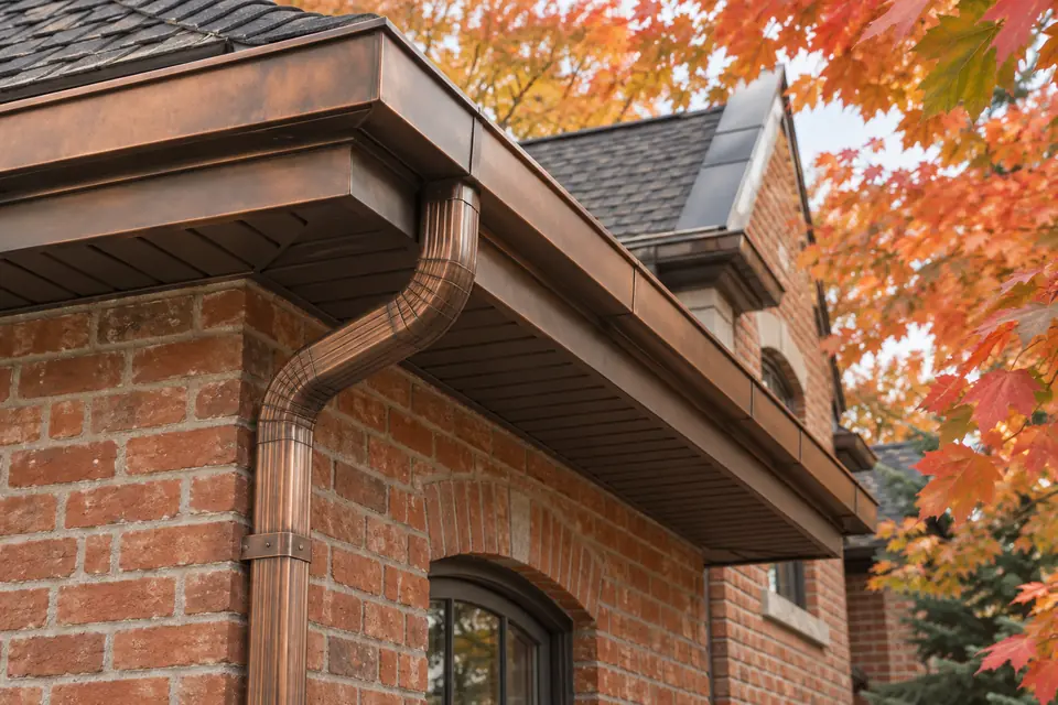 Oakville home roofline ready for an eavestrough estimate